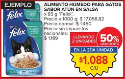 Carrefour Felixi alimento húmedo para gatos sabor atún en salsa oferta