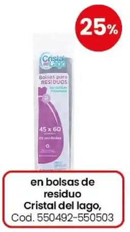Coto Cristal del lago en bolsas de residuo oferta