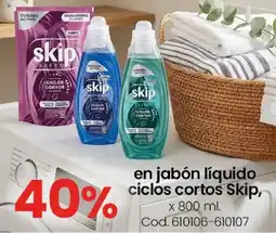Coto Skip en jabón líquido ciclos cortos oferta