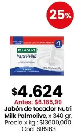 Coto Palmolive jabón de tocador nutri milk oferta