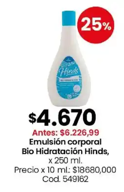 Coto Hinds emulsión corporal bio hidratación oferta