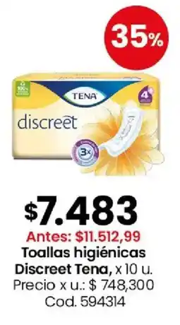 Coto Tenadiscreet toallas higiénicas oferta