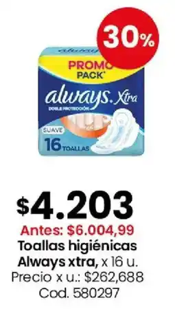 Coto Always xtra toallas higiénicas oferta