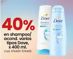 Coto Dove en shampoo/ acond. varios tipos oferta