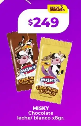 Misky chocolate leche/ blanco