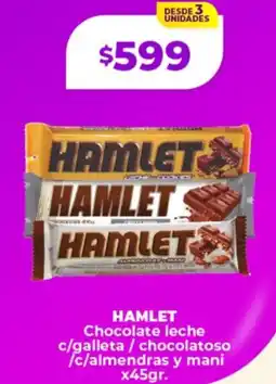 Supermayorista Vital Hamlet chocolate leche c/galleta/chocolatoso /c/almendras y mani oferta