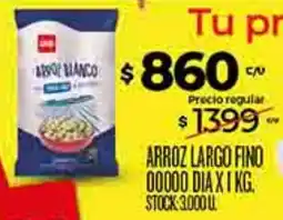 Supermercados DIA Dia arroz largo fino 00000 oferta