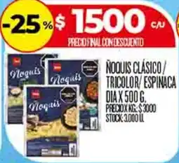 Supermercados DIA Dia noquis clásico tricolor/espinaca oferta