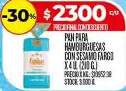 Supermercados DIA Fargo pan para hamburguesas con sesamo oferta