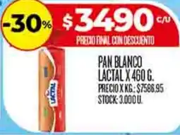 Supermercados DIA Lactal pan blanco oferta
