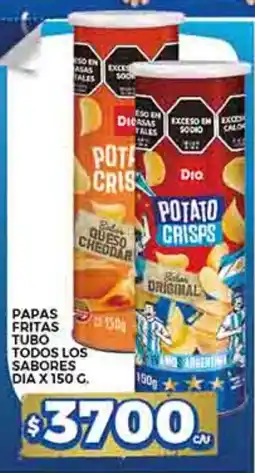 Supermercados DIA Dia papas fritas tubo todos los sabores oferta