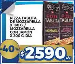 Supermercados DIA Pizza tablita de mozzarella oferta