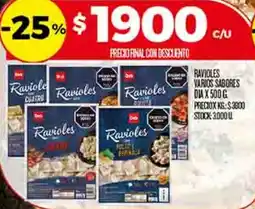 Supermercados DIA Dia ravioles varios sabores oferta