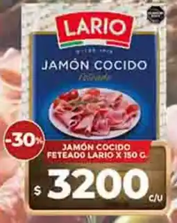 Supermercados DIA Lario jamón cocido feteado oferta