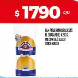 Supermercados DIA El chacarero pan para hamburguesas oferta