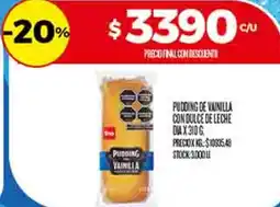 Supermercados DIA Dia pudding de vainilla con dulce de leche oferta