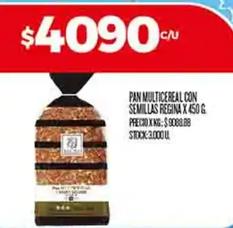 Supermercados DIA Regina pan multicereal con semillas oferta