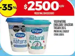 Supermercados DIA Tregar yogur natural endulzado/sin azucar oferta
