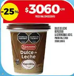 Supermercados DIA La serenisima dulce de leche repostero oferta