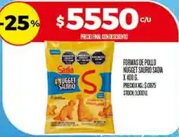 Supermercados DIA Sadia formas de pollo nugget saurio oferta