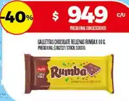 Supermercados DIA Rumba galletitas chocolate rellenas oferta