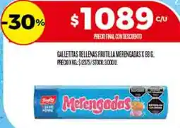 Supermercados DIA Merengadas galletitas rellenas frutilla oferta