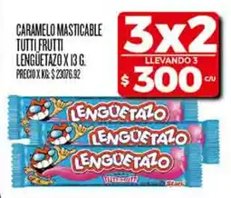 Supermercados DIA Lenguetazo caramelo masticable tutti frutti oferta
