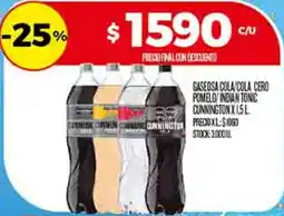 Supermercados DIA Cunnington gaseosa cola/cola cero pomelo/ indian tonic oferta