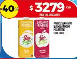 Supermercados DIA Jugo 100% exprimido naranja/manzana pura frutta oferta