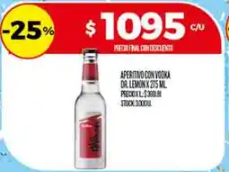 Supermercados DIA Dr. lemon aperitivo con vodka oferta