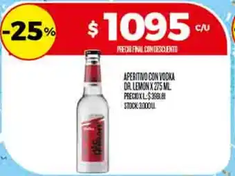 Supermercados DIA Dr. lemon aperitivo con vodka oferta