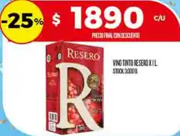 Supermercados DIA Resero vino tinto oferta