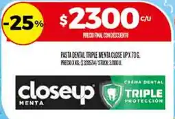 Supermercados DIA Close up pasta dental triple menta oferta