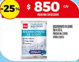 Supermercados DIA Dia bicarbonato en sobre oferta