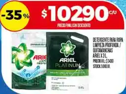 Supermercados DIA Ariel detergente para ropa limpieza profunda/ quitamanchas oferta