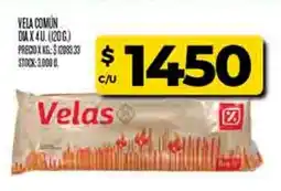 Supermercados DIA Dia vela comun oferta