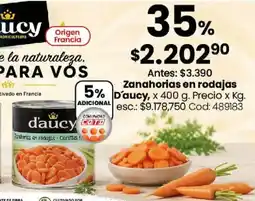 Coto D'aucy zanahorias en rodajas oferta