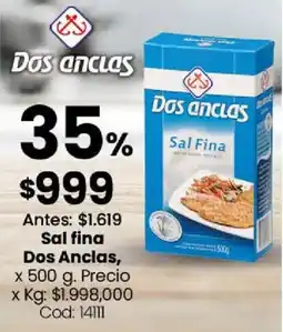 Coto Dos anclas sal fina oferta