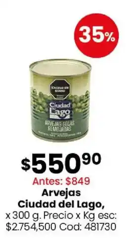Coto Ciudad del lago arvejas oferta