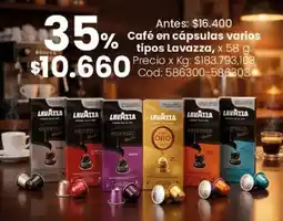 Coto Lavazza café en cápsulas varios tipos oferta