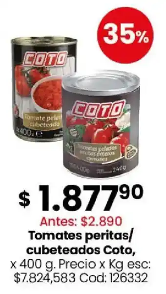 Coto Coto tomates peritas/ cubeteados oferta