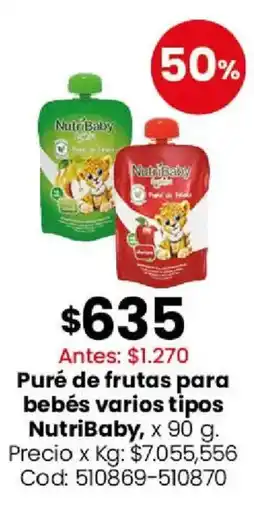 Coto Nutribaby puré de frutas para bebés varios tipos oferta