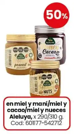 Coto Aleluya en miel y maní/miel y cacao/miel y nueces oferta