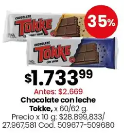 Coto Tokke chocolate con leche oferta
