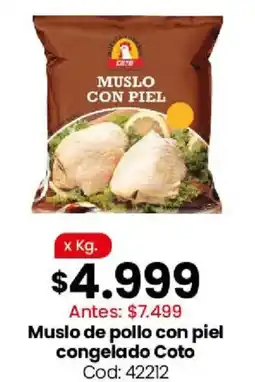 Coto Coto muslo de pollo con piel congelado oferta