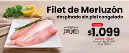 Coto Filet de merluzón despinado sin piel congelado oferta