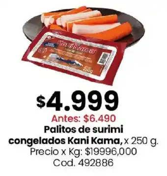 Coto Kani kama palitos de surimi congelados oferta