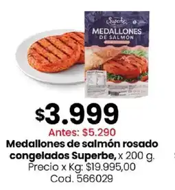 Coto Superbe medallones de salmón rosado congelados oferta