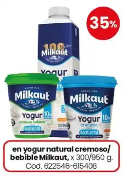 Coto Milkaut en yogur natural cremoso/ bebible oferta
