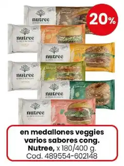 Coto Nutree en medallones veggies varios sabores cong. oferta